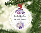 Personalised First Christmas as Married ornament, First Christmas ornament, First Christmas Married ornament, Newlywed's Christmas ornament - Craftellery